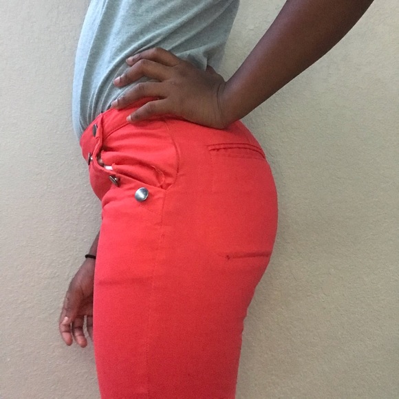 Red low-rise jeans. Very functional! - Picture 3 of 5